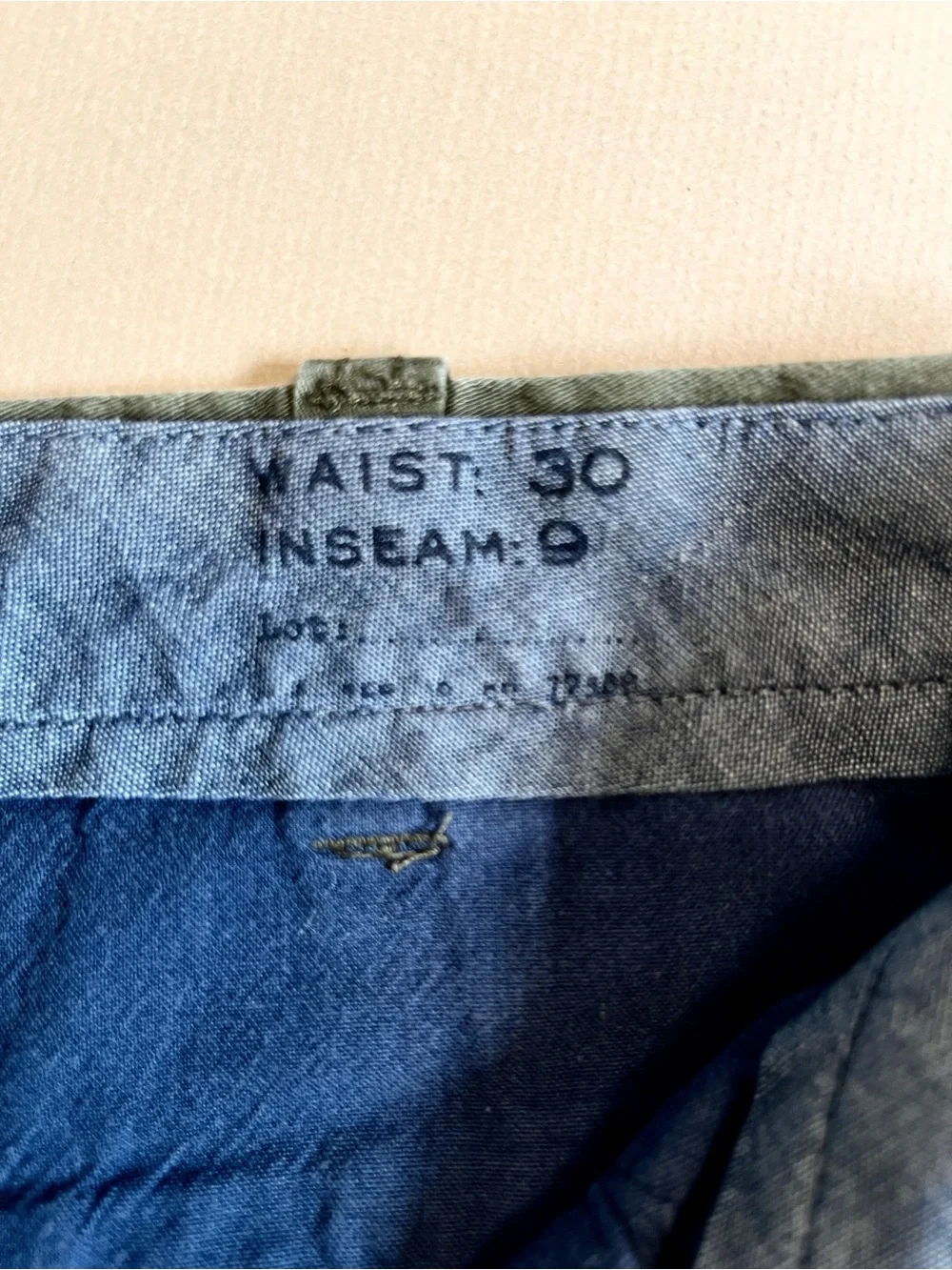 J. Crew Olive Green Stretch Chino Shorts Men's 30